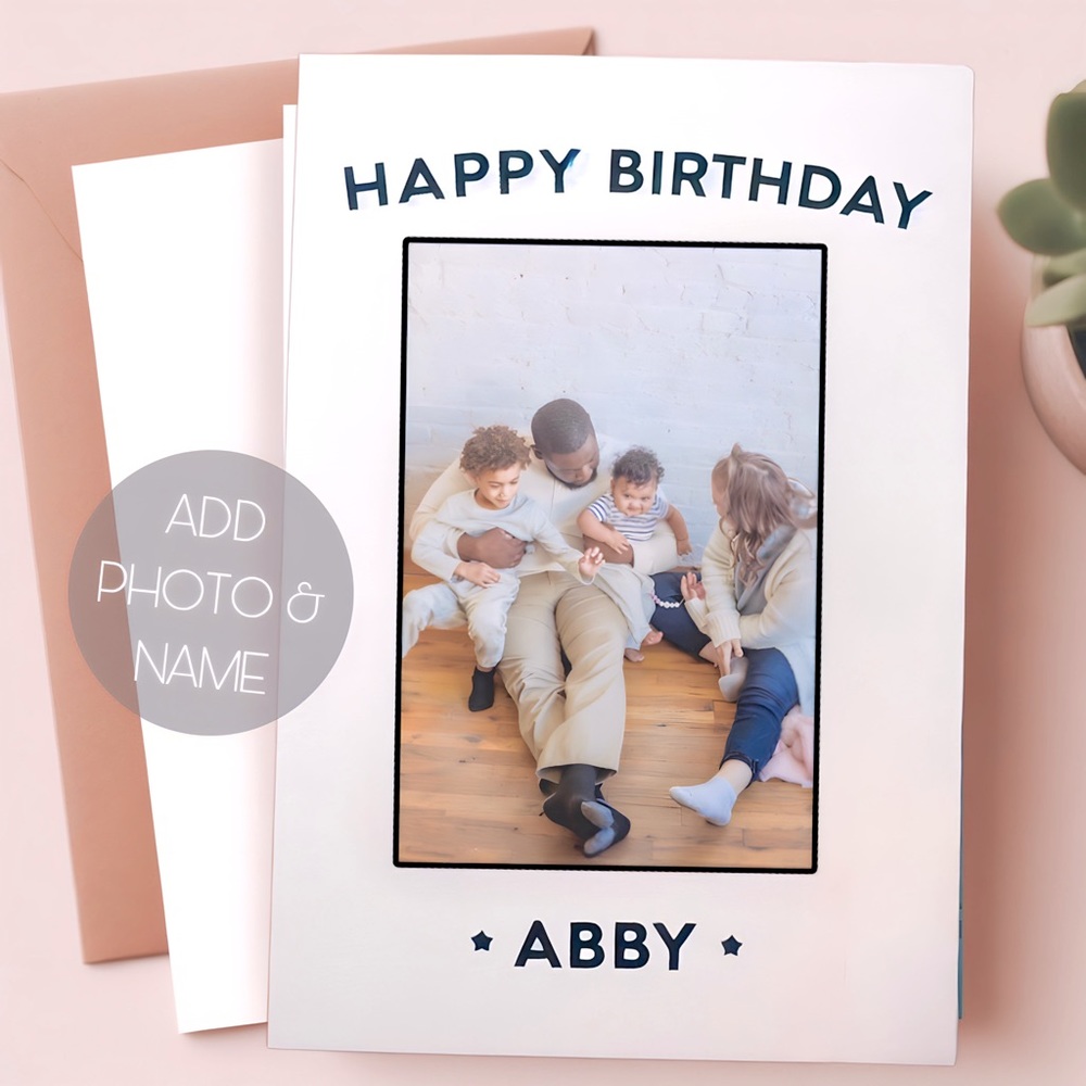 Personalized Custom Handmade Photo Birthday Card
